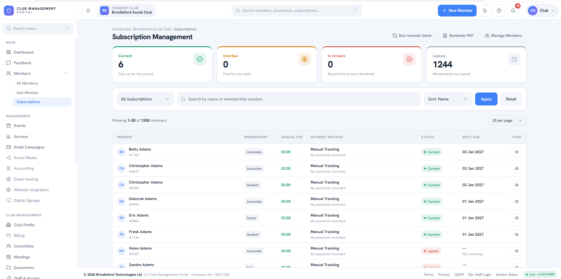 Compliance & HMRC MGD screen